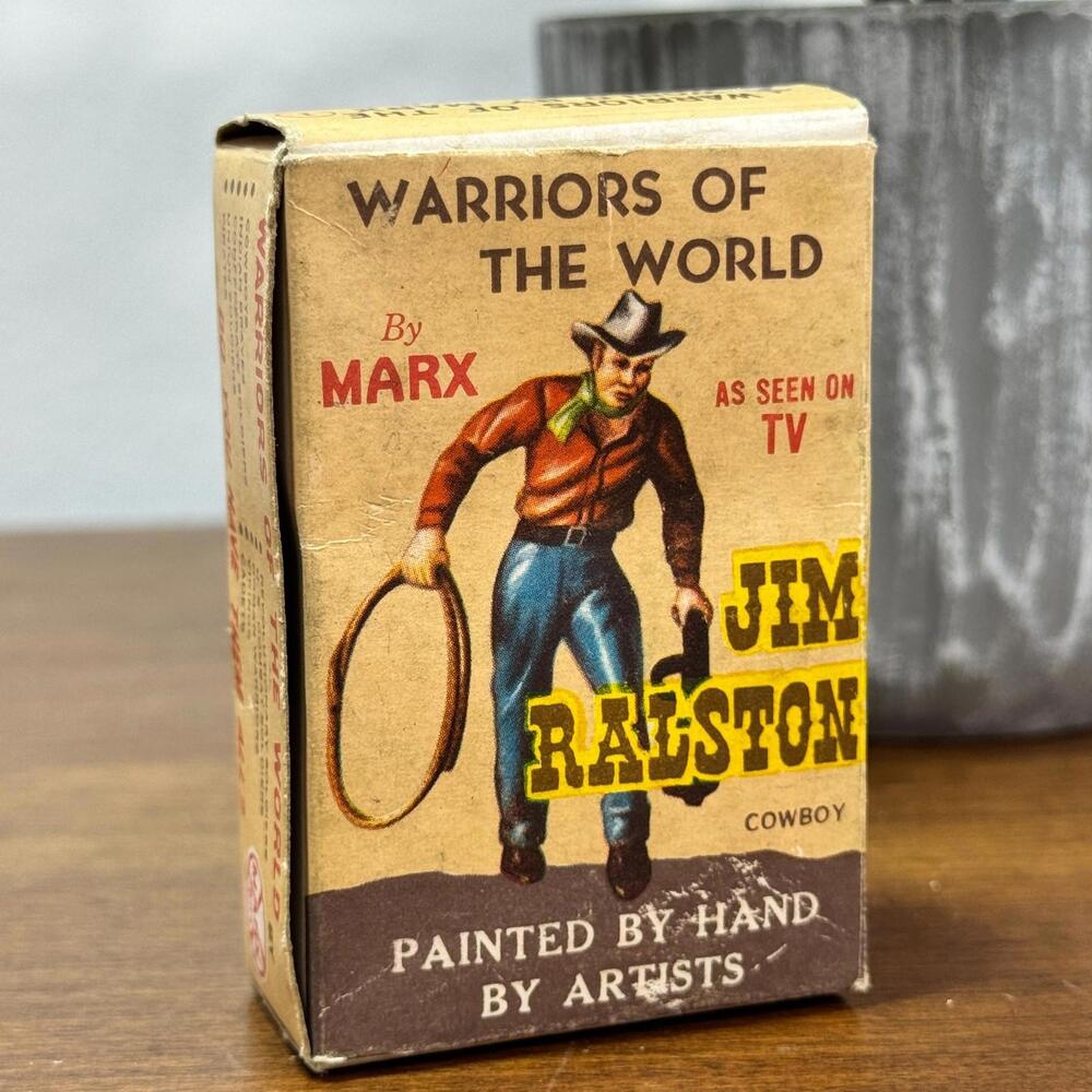 Vintage Marx Warriors of The World Cowboy Jim Ralston Hand Painted with Box - Picture 7 of 8